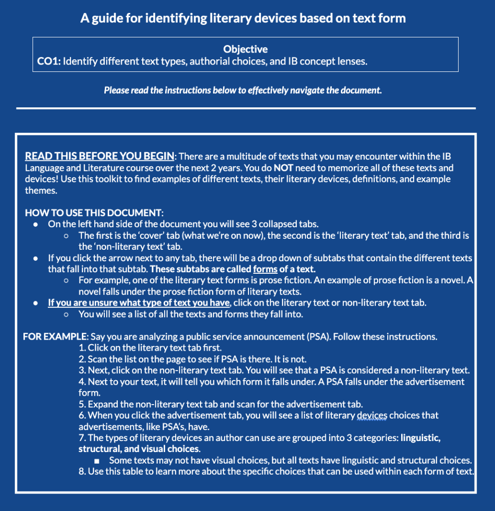 Text and Device Toolkit cover and introduction page